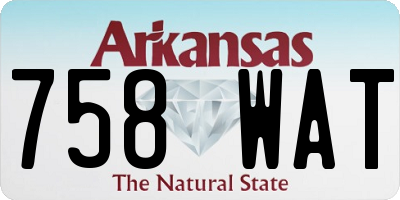 AR license plate 758WAT