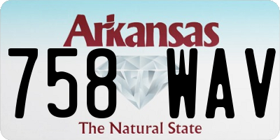 AR license plate 758WAV
