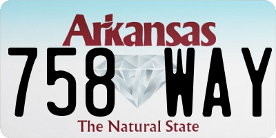 AR license plate 758WAY