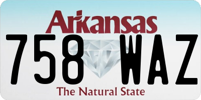 AR license plate 758WAZ