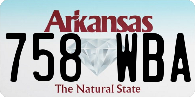 AR license plate 758WBA