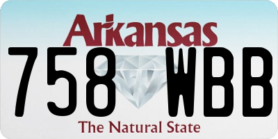 AR license plate 758WBB