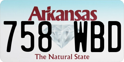 AR license plate 758WBD