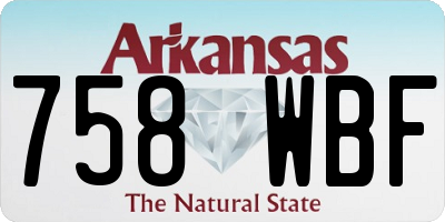 AR license plate 758WBF
