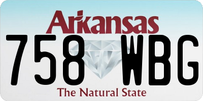 AR license plate 758WBG