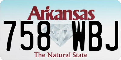 AR license plate 758WBJ