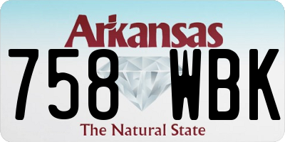 AR license plate 758WBK