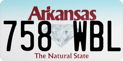 AR license plate 758WBL