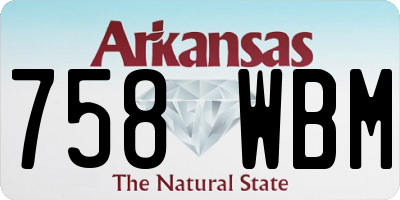 AR license plate 758WBM