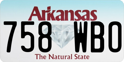 AR license plate 758WBO