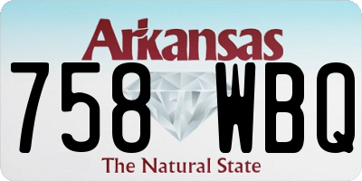 AR license plate 758WBQ