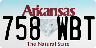 AR license plate 758WBT