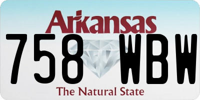 AR license plate 758WBW