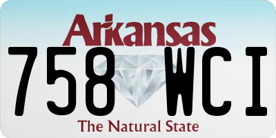 AR license plate 758WCI