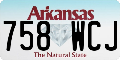 AR license plate 758WCJ
