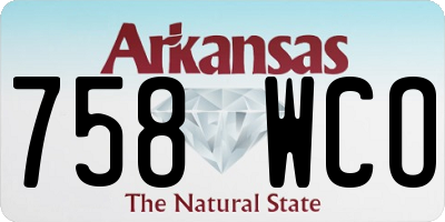 AR license plate 758WCO