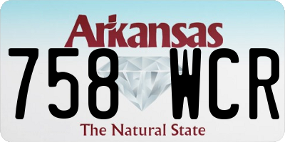AR license plate 758WCR