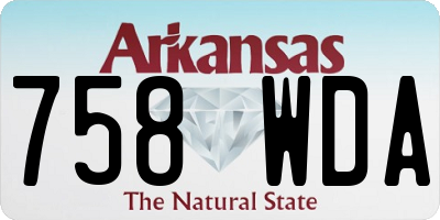 AR license plate 758WDA