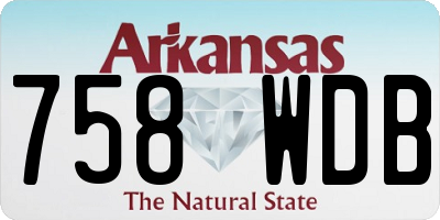 AR license plate 758WDB