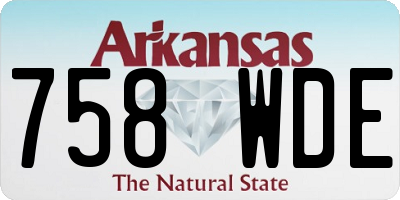 AR license plate 758WDE