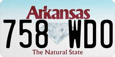 AR license plate 758WDO