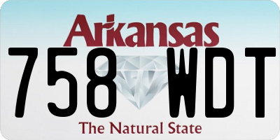 AR license plate 758WDT