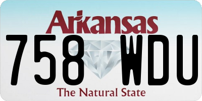 AR license plate 758WDU