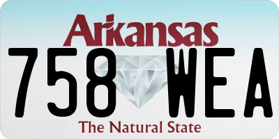 AR license plate 758WEA