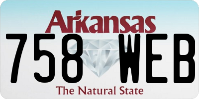 AR license plate 758WEB