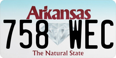 AR license plate 758WEC