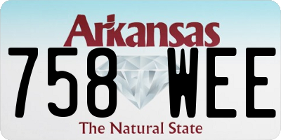 AR license plate 758WEE