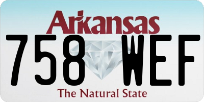 AR license plate 758WEF