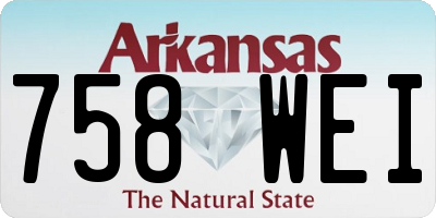 AR license plate 758WEI