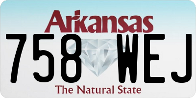 AR license plate 758WEJ