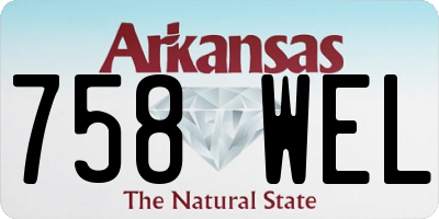 AR license plate 758WEL