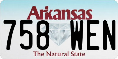 AR license plate 758WEN