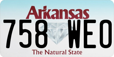 AR license plate 758WEO