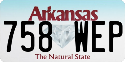 AR license plate 758WEP