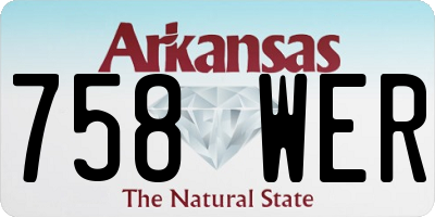 AR license plate 758WER