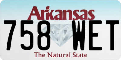 AR license plate 758WET