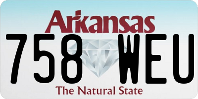AR license plate 758WEU