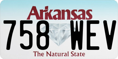 AR license plate 758WEV