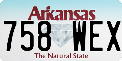 AR license plate 758WEX