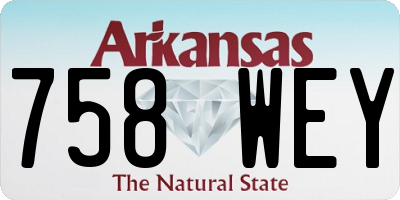 AR license plate 758WEY