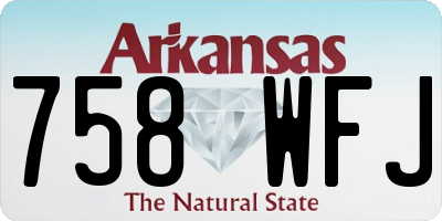 AR license plate 758WFJ