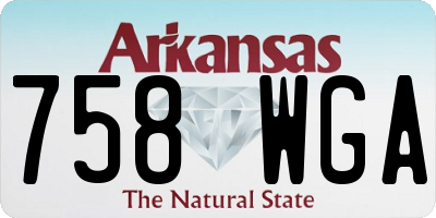 AR license plate 758WGA
