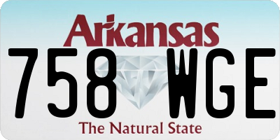 AR license plate 758WGE