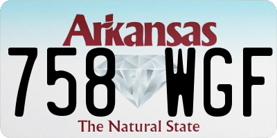 AR license plate 758WGF