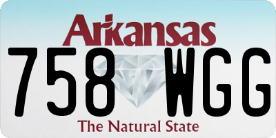 AR license plate 758WGG