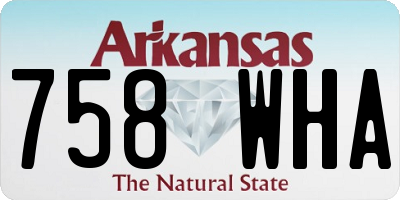 AR license plate 758WHA